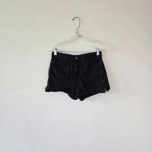 American Apparel Black High Waist Denim Shorts 26/27
